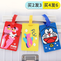 Luggage tag luggage strap travel label boarding pass suitcase packing with cartoon listing tag check sign