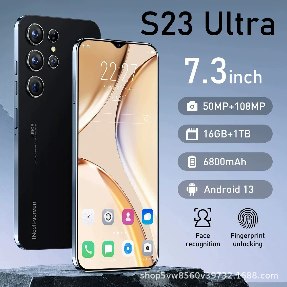 Другое 624474349774 кросс-бордер S23+Ultra иностранная торговля мобильный телефон 7.3 большой экран высокий разрешение 16+1T внутренний