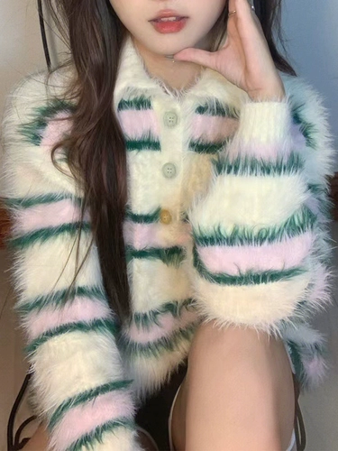 Демисезонный ретро зимний свитер, коллекция 2023, подходит для подростков, в корейском стиле