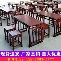 Calligraphy Country School Desk Kindergarten Solid Wood National multi-size imitation ancient Chinese calligraphy table minimalist log woody classy