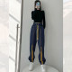 Drawstring pants spring and autumn sports casual pants women's 2022 new harem trousers wide-leg leggings high-waisted sweatpants