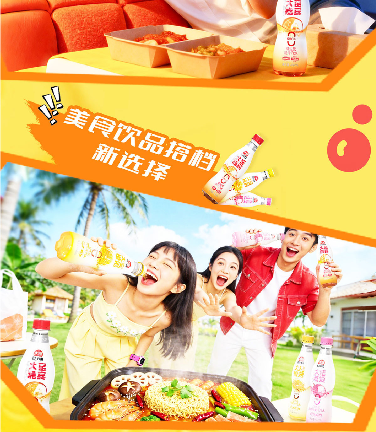 安享好物 安享D级碳酸饮料-大窑益生元 果汁汽水 国标