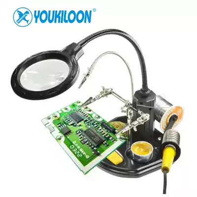 TE802 with lamp magnifying glass soldering iron holder fixture multi-function welding auxiliary holder mobile phone repair tool