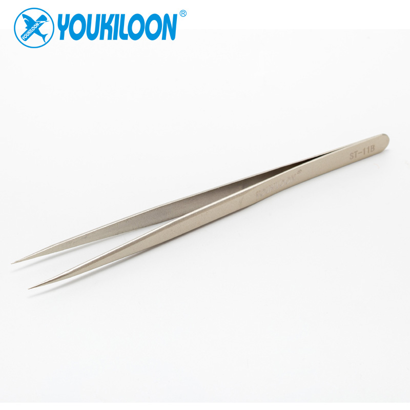 Especially dragon ST11B precision antistatic plus hard tweezers long thin mouth pointed stainless steel straight tweezers