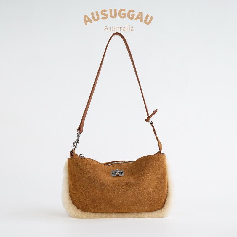 Authentic Australian Autumn and Winter New Model Aus Lambskin Suede Leather Underarm Bag Crossbody Bag Single Shoulder Bag Super Cute