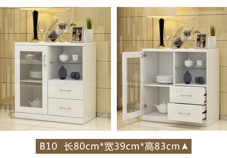 Sơn tủ bên bữa ăn hiện đại tủ phòng khách nhỏ gọn tủ lưu trữ rượu vang gỗ trà IKEA tủ bát đặc biệt - Buồng tủ nhựa giả gỗ