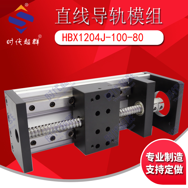 HBX1204-100 double wire rail precision linear ball screw guide sliding table fit stepping motor servo motor
