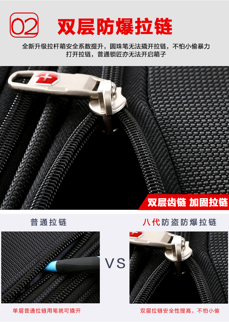 Chính hãng Swiss Army dao xe đẩy trường hợp bánh xe hành lý phổ quát hành lý vải Oxford hành lý 20 inch khung lên máy bay 22-28 sunny vali