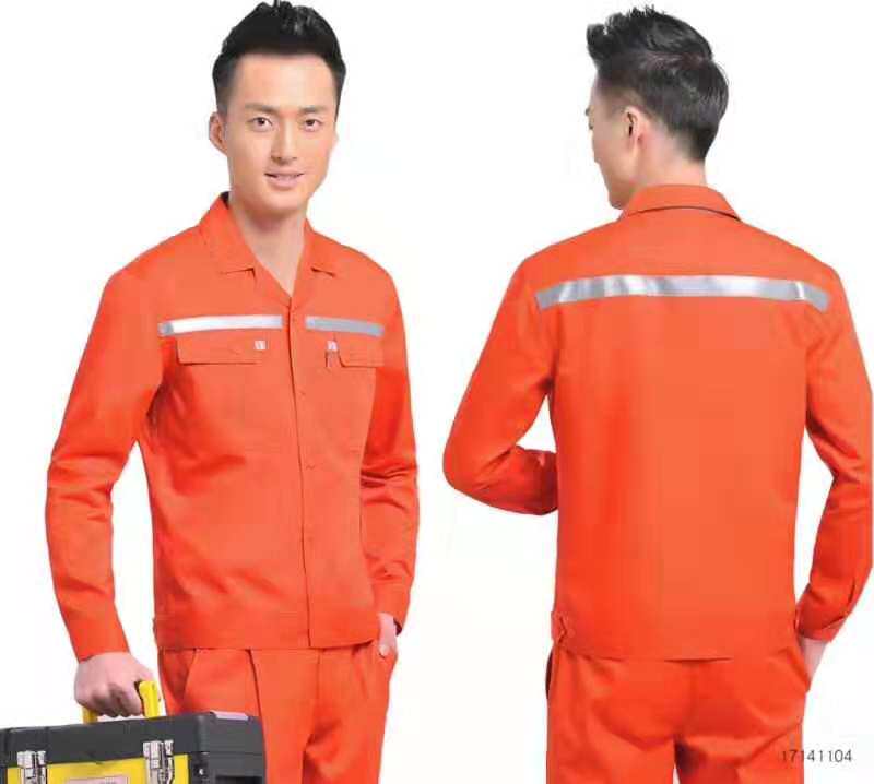 Work clothes Work clothes strong static spring and autumn suit Long-sleeved cotton reflective strip Wear-resistant and comfortable sweat-absorbing breathable quick-drying surface material