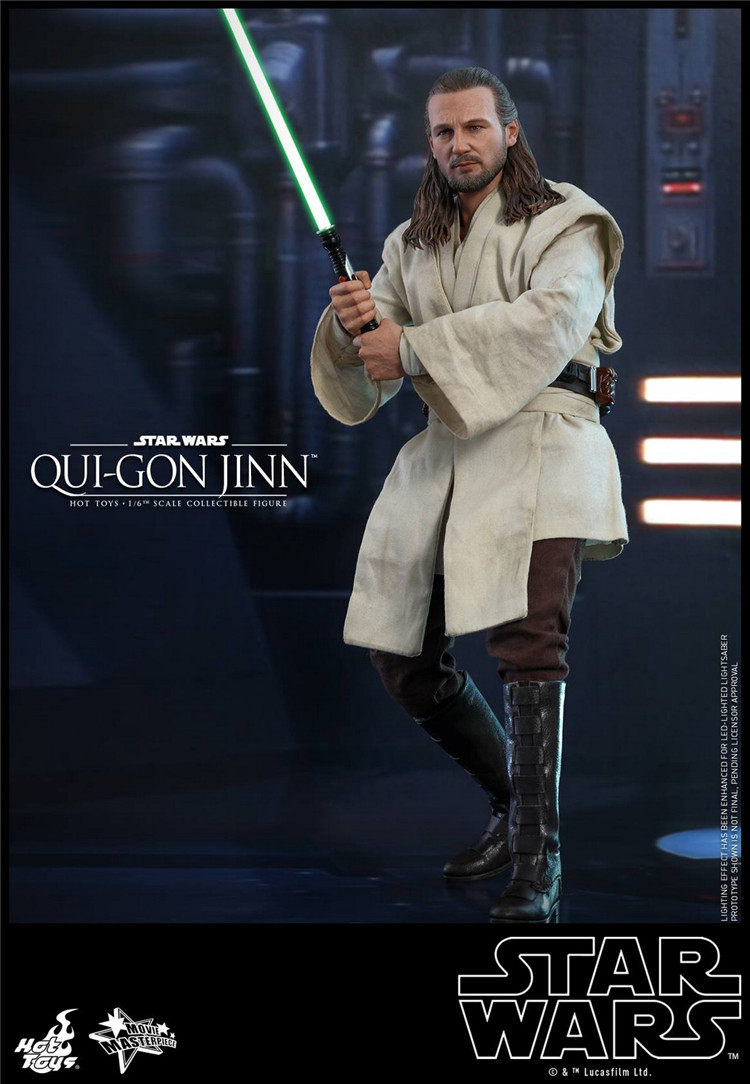 1/6 Hot Toys HT MMS525 Star Wars Qui-Gon Jinn Action Figure In