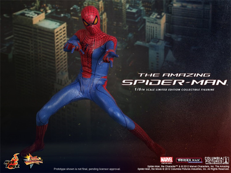 Купить атрибутику Фигурка Новый Человек-паук 2012 Hot Toys Эндрю Гарфилд мерчандайз