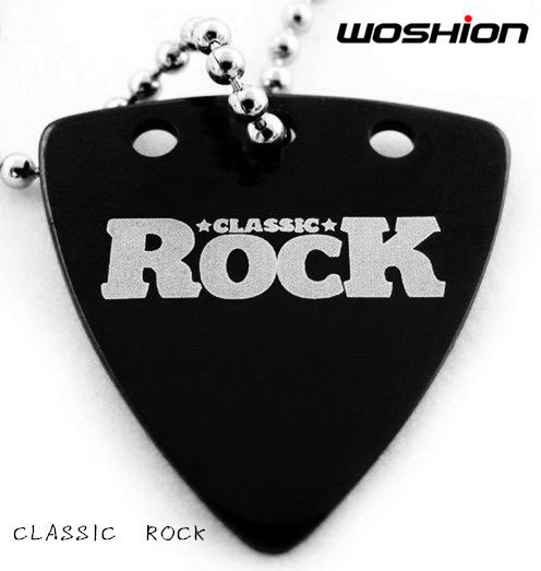 Personality rock metal punk titanium steel pick necklace CLASSIC ROCK Zhang Yunjing