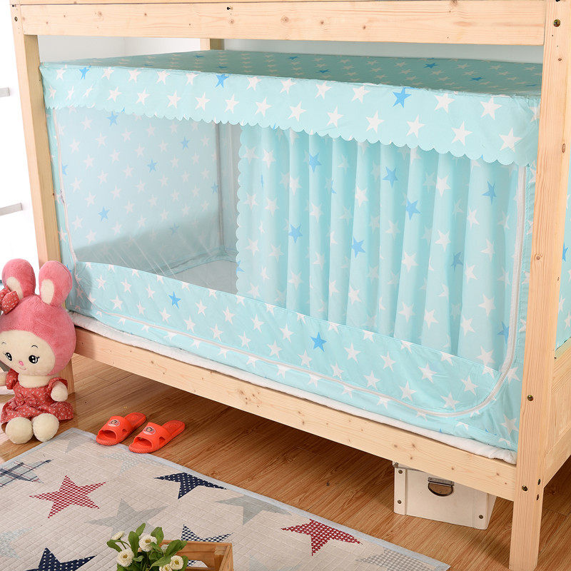Student dormitory shading mosquito net 0 8m dual-use bed curtain integrated male and female single bedroom bunk bed mosquito net