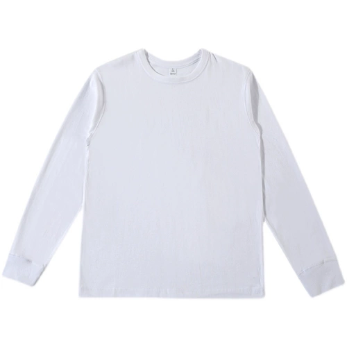 Хлопковый однотонный лонгслив, футболка, базовая приятная телу толстовка подходит для мужчин и женщин