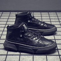 Senran department store selection quality mens shoes early autumn new trend in the help of short boots soft and comfortable casual board shoes men