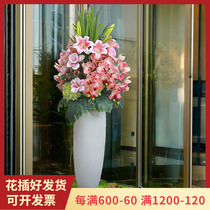 Hotel revolving door artificial flowers shopping mall lobby decorations floor-standing decorative flowers sales office high-end decorations