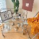 ງ່າຍດາຍ medieval trolley folding table bottom storage rack glass internet celebrity ins sofa side table coffee removable