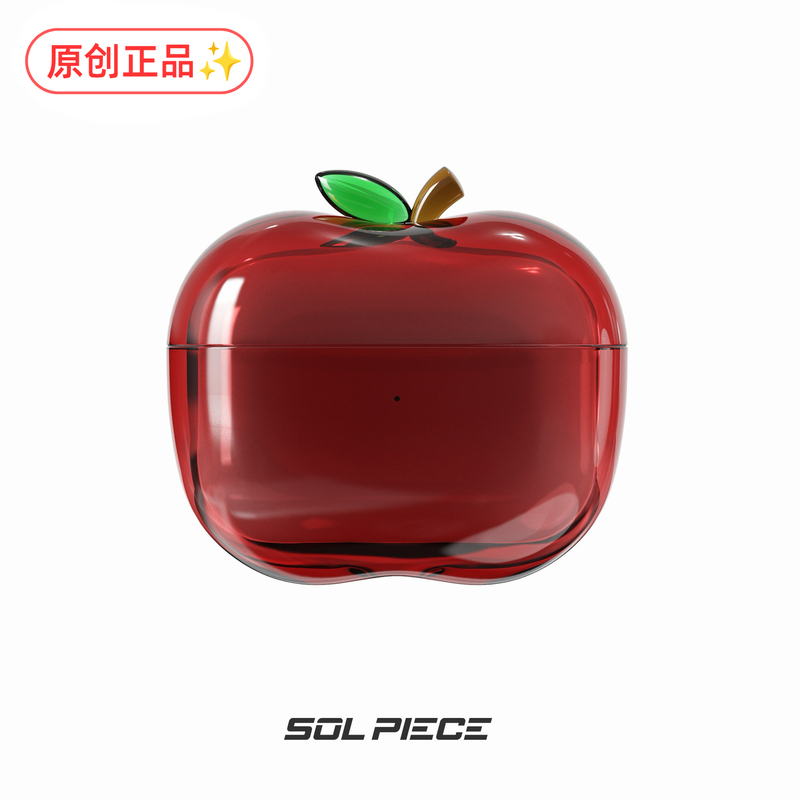 Sol Piece Original AirPods Transparent Apple Earphone Case Suitable for AirPods Pro/3Rd Generation/4Th Generation/Pro3 Transparent Red/Green Apple Tpu Soft Case