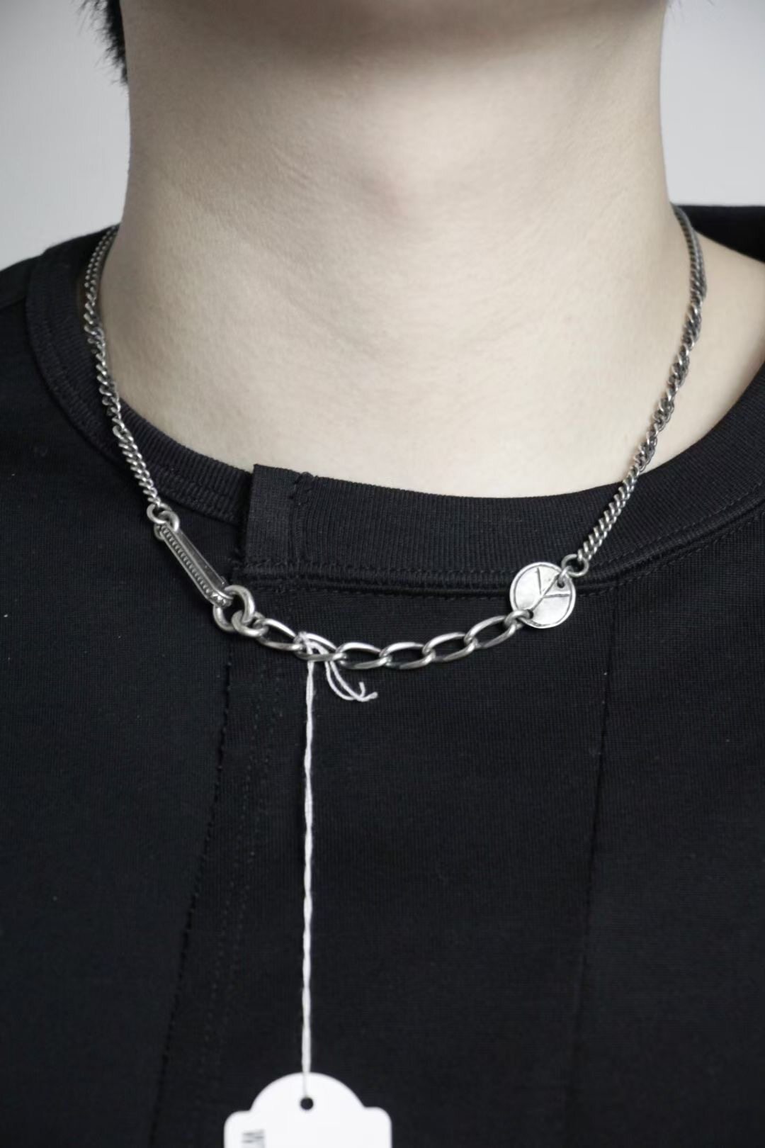 Werkstation Munchen M3855 Peace Anti-War Circular Silver Necklace