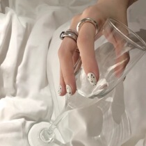 Domestic Spot Werkstatt Munchen M1416 Embossed three-ring series sterling silver ring