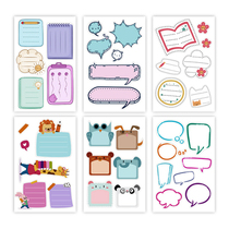 Cartoon childrens writing stickers writing stickers growth manual decorative materials baby photo album Handwritten tabloid materials