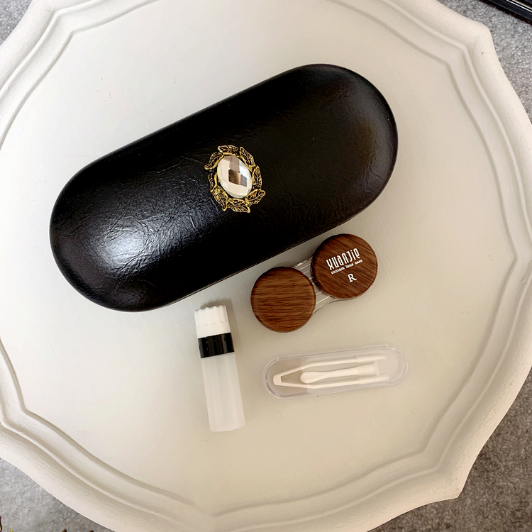 White Diamond (Double Deck)double-deck Dual purpose frame glasses case invisible Duplex box grain Anti pressure Portable ins Dual purpose Meitong box storage box