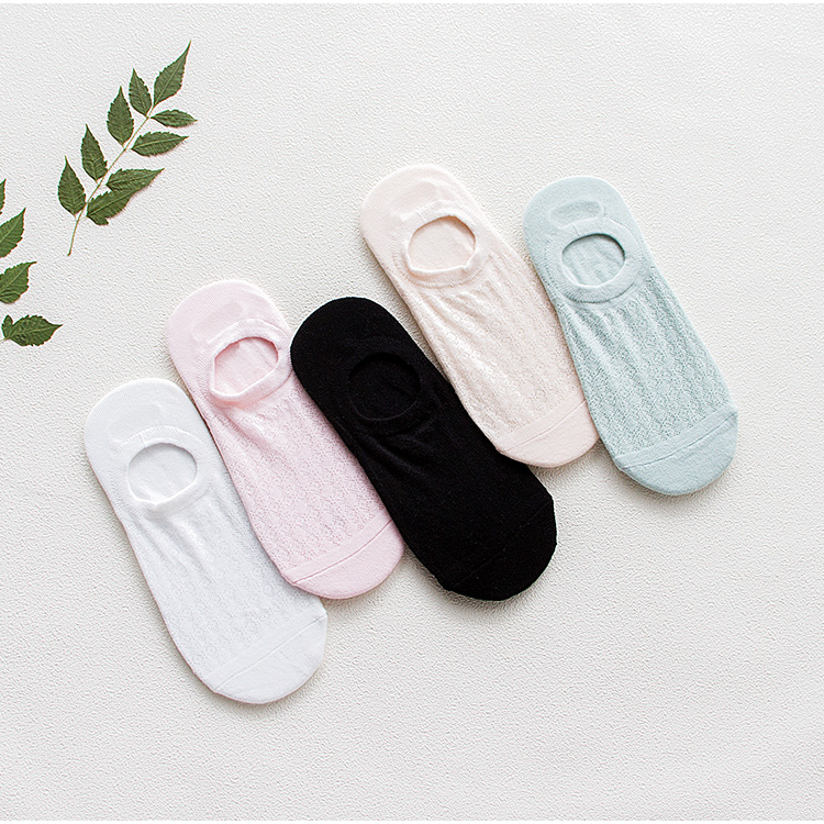 Vớ nữ mùa hè vớ nông miệng vớ nữ mùa hè mỏng phần cotton vớ silicone chống trượt vớ vô hình trong triều phụ nữ vớ mỏng - Vớ hàng tuần quần tất nhung