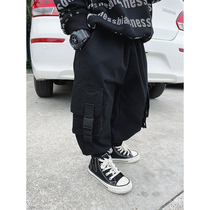 Slightly childrens pants spring and autumn boys overalls pants 2021 spring new boys foreign style trousers tide