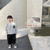 (Welfare section) slightly child clothing Boy necropolis plus velvet New Yangge Velvety Day Ensemble Suede Thickened Jacket