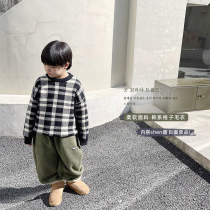 Spot Slightly Child Clothing Boy Sweater Winter Style Hitch Plate Outside of the Thickened Childrens Needling Jersey