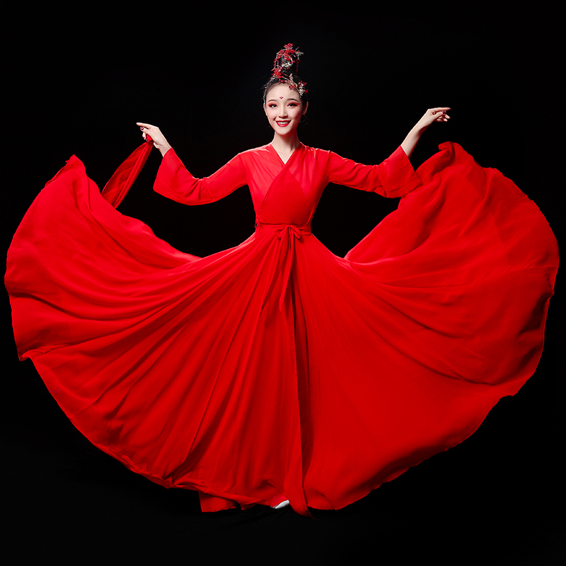 Chinese Folk Dance Costume Classical Dance Costume Chinese wind opening dance dress Modern Dance Costume Fairy Dress Adult