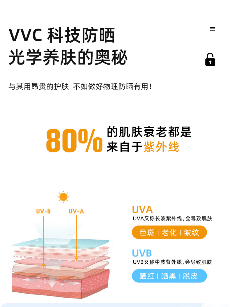 VVC 薄款冰丝防晒袖套 UPF50+ 体感降温 图6