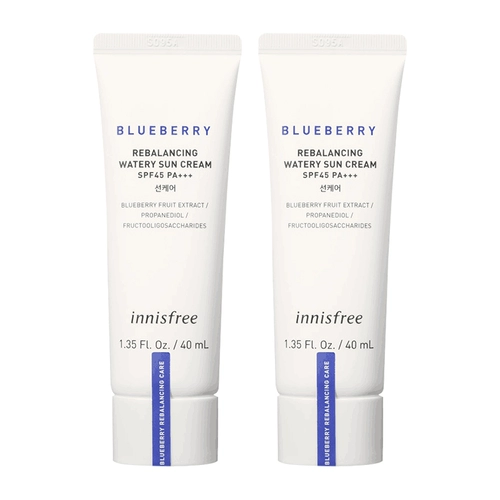 Innisfree, мягкий увлажняющий солнцезащитный крем, 40 мл, 2 шт, физическая защита
