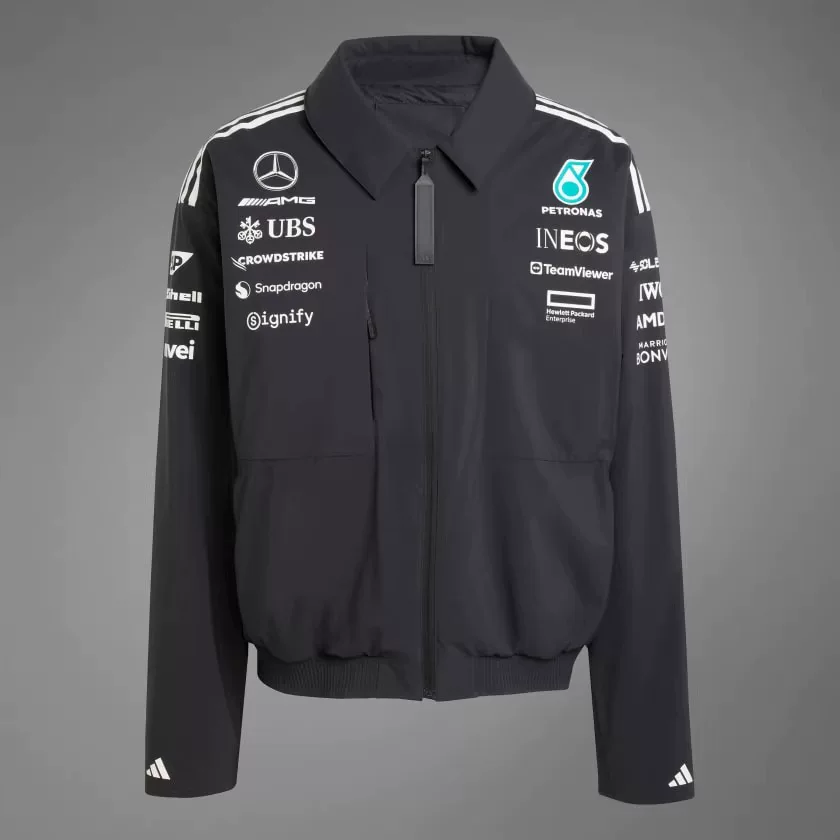 Adidas × Mercedes AMG Petronas F1 со-брендированная Mercedes F1 спортивная куртка