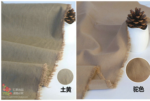 Xám lanh màu tinh khiết vải lanh thô vải lanh vật liệu nền trang trí rèm DIY vải cotton thô