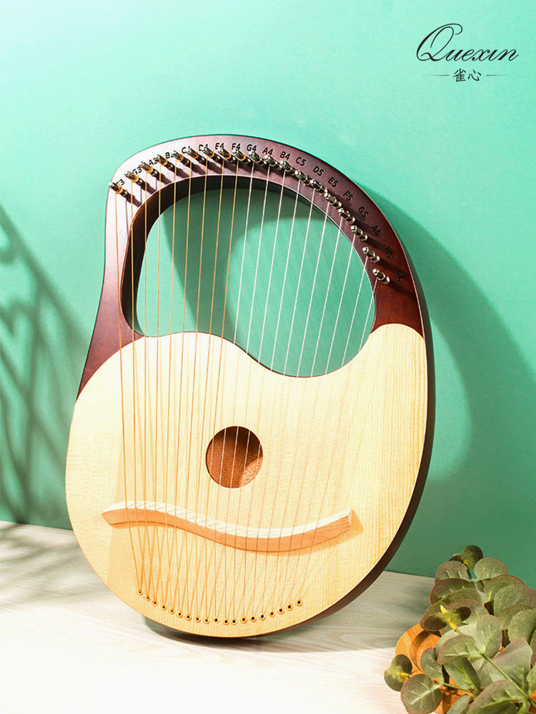 Small harp 19-string Lyya piano Konghou Beginner Small lyre niche musical instrument Portable easy-to-learn lyre piano