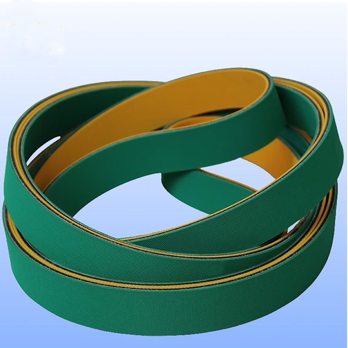 Yellow green nylon domestic imported sheet base belt two-sided blue box machine high-speed traction synchronous transmission conveyor belt glue