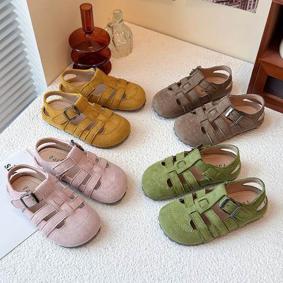 儿童凉鞋女童夏款2025新款时尚软底勃肯半拖小女孩多巴胺公主凉拖