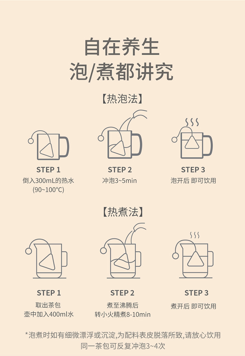 心想薏米荷叶茶红枣花草组合茶包