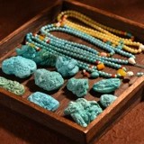 慕粉 Бирюзовая резная подвеска, ожерелье, цепочка, браслет