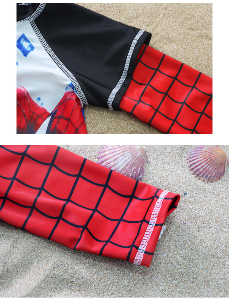 New Boy Spider-Man Áo tắm Chia tay dài Sun Boy Boy Baby Beach Kỳ nghỉ Đồ bơi - Bộ đồ bơi của Kid bán đồ bơi trẻ em