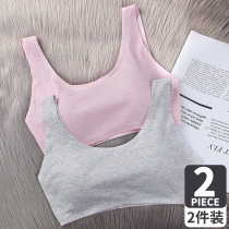 Underwear Schoolgirl High School Teenage Girl without steel ring Anti-walking light obliteration junior high school student hair birth Han version Vest Bra Hood