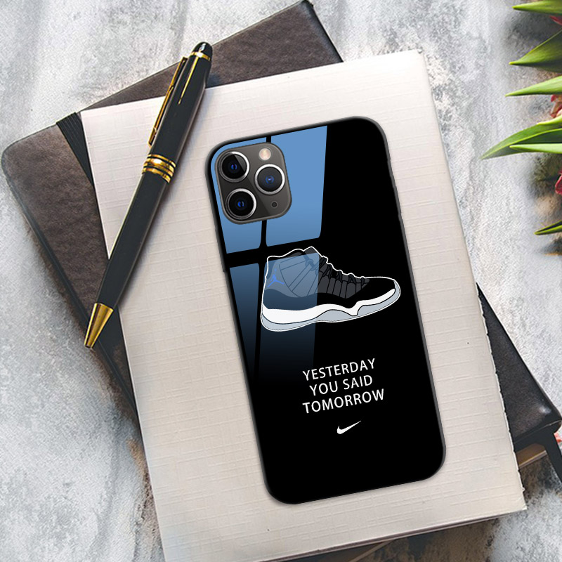 Apple 11 mobile phone shell aj joint name Jordan x tide brand xr sneakers aj11 Kang buckle iphone11promax basketball xsmax trend 8plus personality men and women 7plus mirror 6s glass