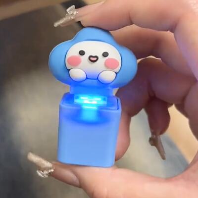 Timi voice keychain, decompression button, creative voice bag pendant, luminous toy pendant, game signal