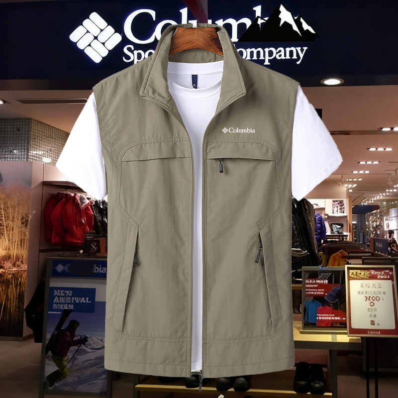 Colin's Special Offer Outdoor Casual Vest for Men, New Spring/Summer Style, Stand Collar, Thin, Breathable, Multi-Pocket Fishing and Photography Vest Colin's Special Offer Outdoor Casual Vest for Men, New Spring/Summer Style, Stand Collar, Thin, Breathable, Multi-Pocket Fishing and Photography Vest