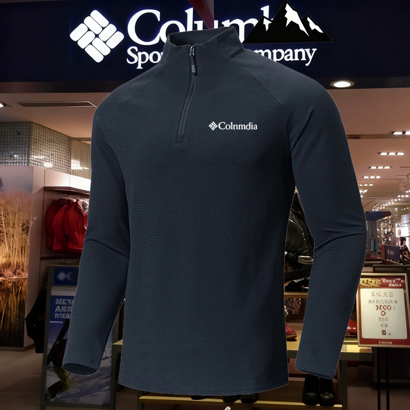 Colum Half-Zip Long-Sleeved Sports Sweatshirt for Men, Autumn and Winter Outdoor Casual Sports Top, Running Fitness Base Layer