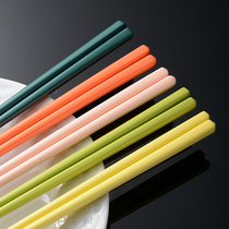 5 Double Ceramic Chopsticks High-end glaze Lower color lovers Porcelain Chopstick Bone porcelain chopsticks Home One person One color chopstick Public chopsticks distinguish chopsticks