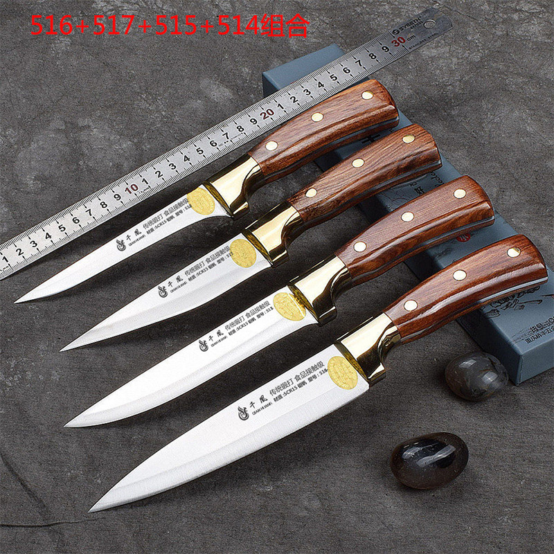 Light BrownImport German steel Osteotomy knife butcher Special knife Meat knife Kill pigs Slaughter sheep Split knife cut meat meat cleaver Multi purpose knife