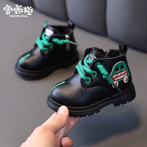 Bmw, Martens, детские демисезонные флисовые удерживающие тепло туфли для мальчиков, короткие сапоги для раннего возраста, обувь, 1-3 лет, мягкая подошва