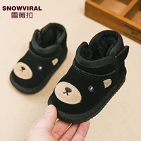 Детская зимняя обувь, утепленные детские туфли для раннего возраста, сапоги, мягкая подошва, 3 лет